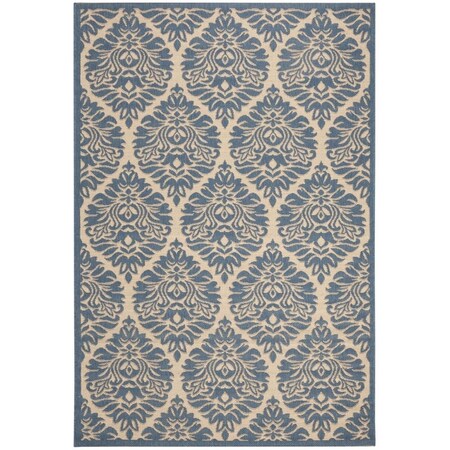 Safavieh 2 ft. 2 in. x 4 ft. Beach House Power Loomed Accent Area Rug Cream & Blue BHS135N-24